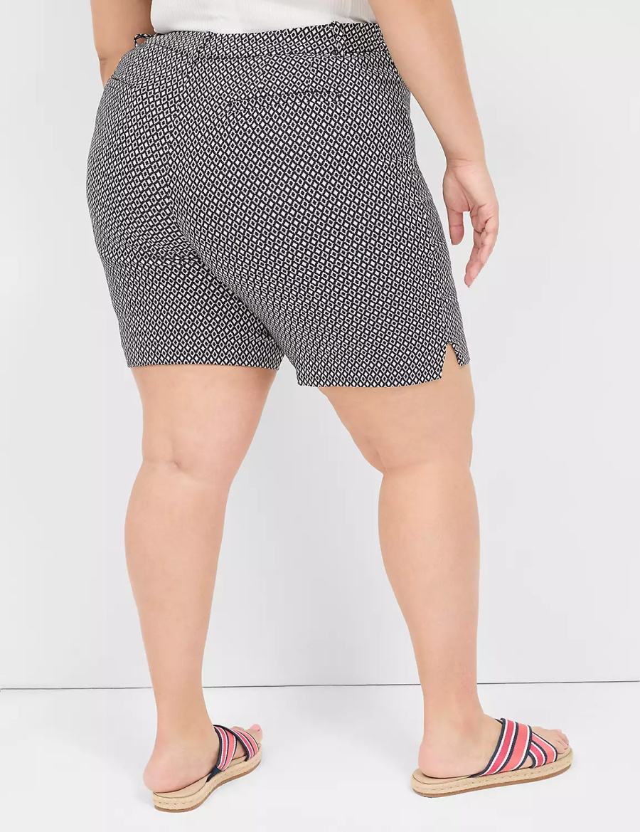 Women Lane Bryant 4-Season Bermuda Shorts Navy | QGY7412PN