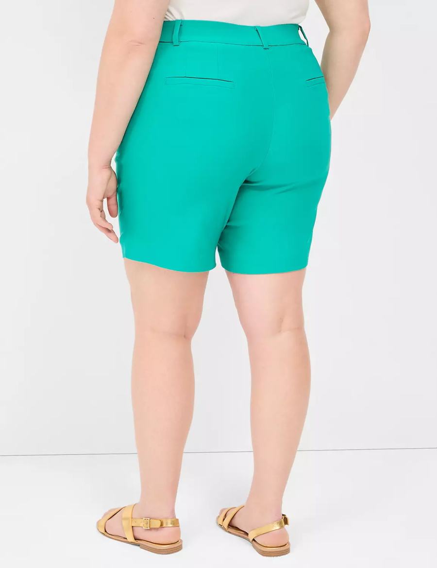 Women Lane Bryant 4-Season Bermuda Shorts Light Turquoise | ICV563TF