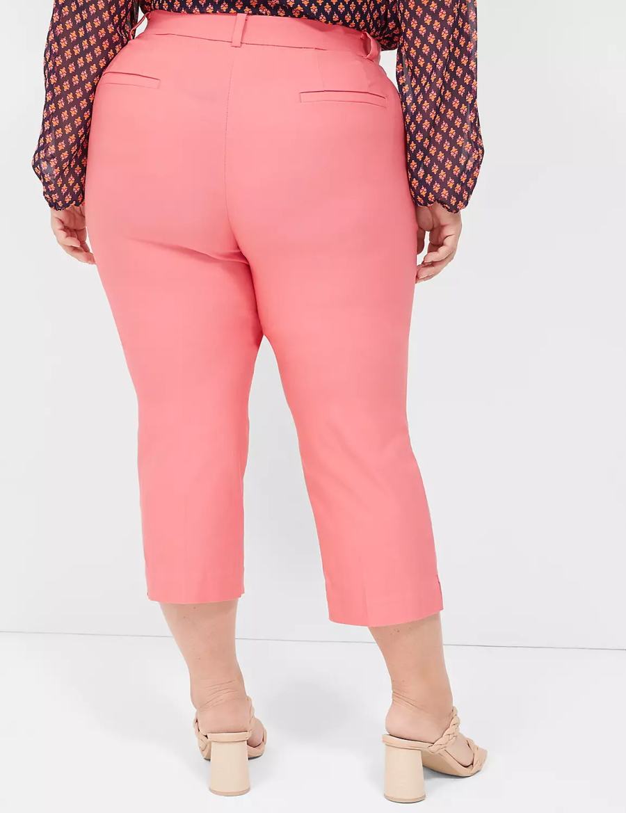 Women Lane Bryant 4-Season Slim Capri Pants Coral | PBT7425MM