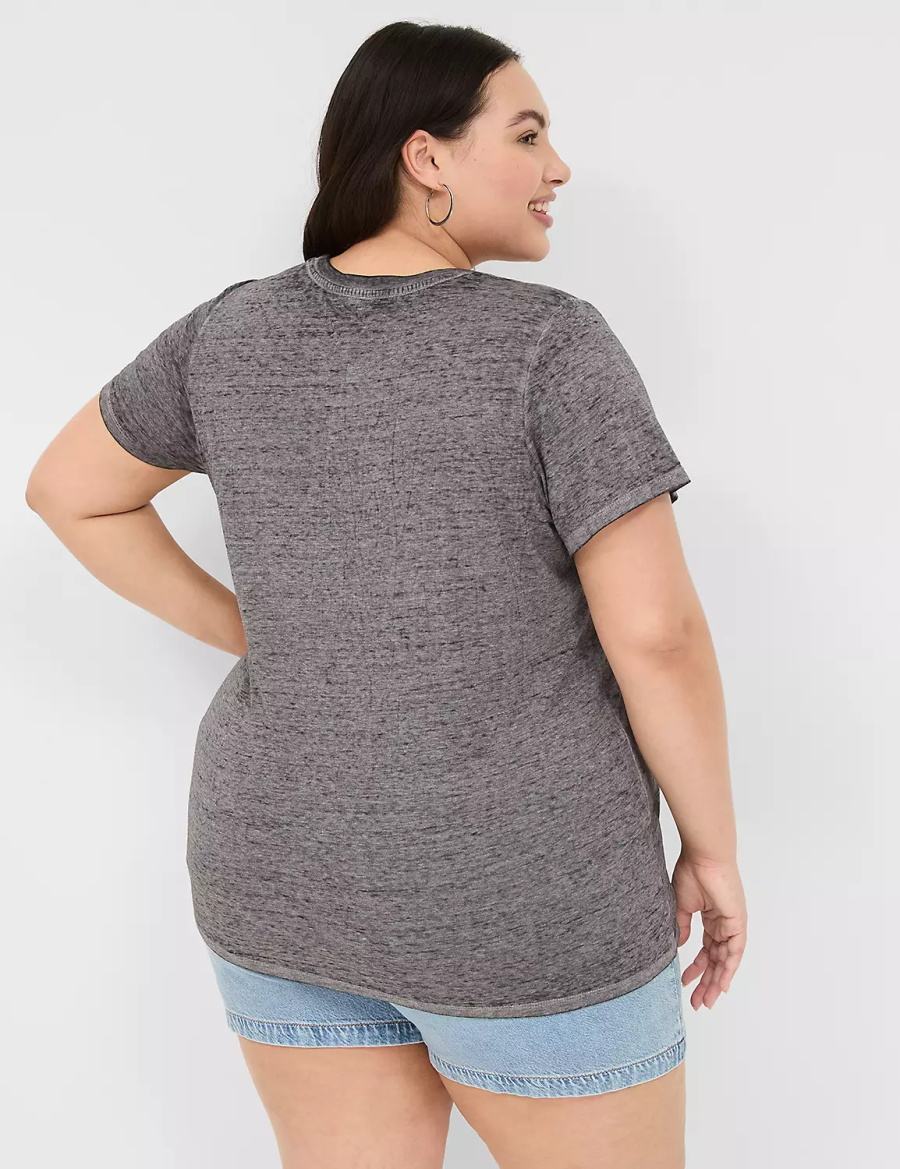 Women Lane Bryant Barbie Graphic Tee T Shirts Grey | HKX3626VP