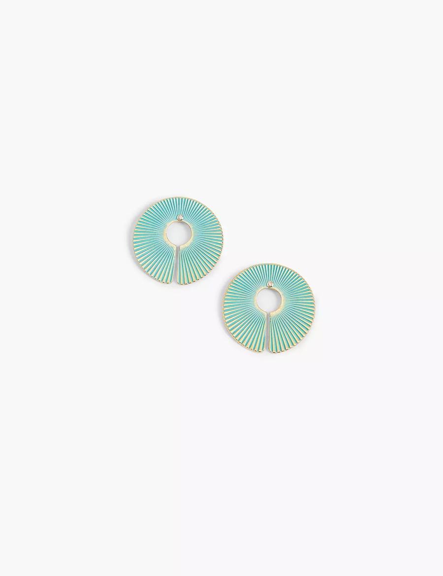 Women Lane Bryant Blue Textured Stud Earrings Gold | AWQ2856UP
