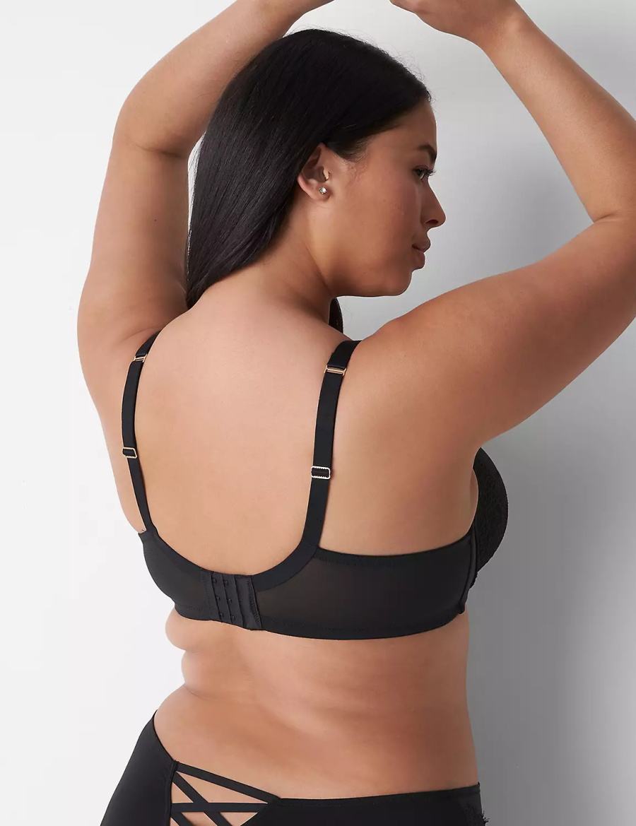 Women Lane Bryant Boost Balconette Bra Black | FMN9436IV