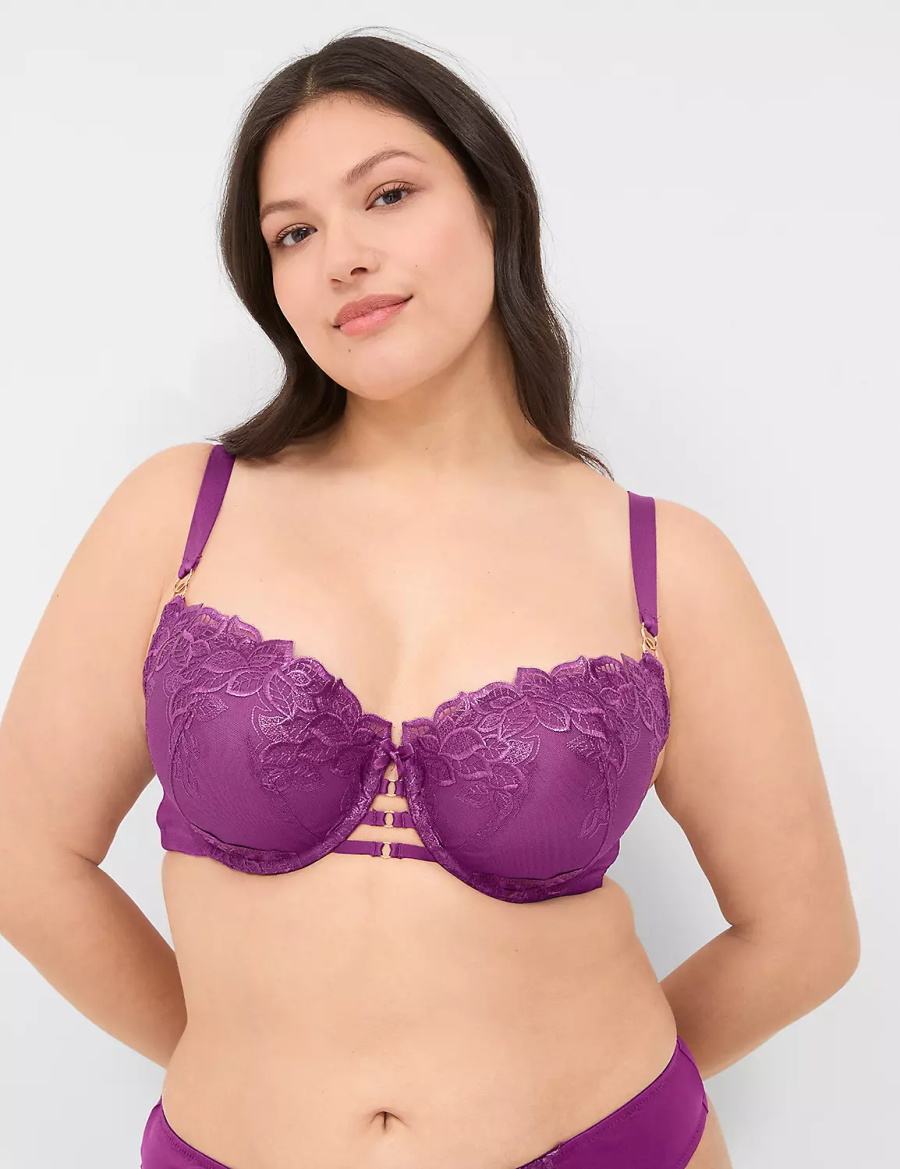 Women Lane Bryant Boost Balconette Bra Purple | FFE7928UU