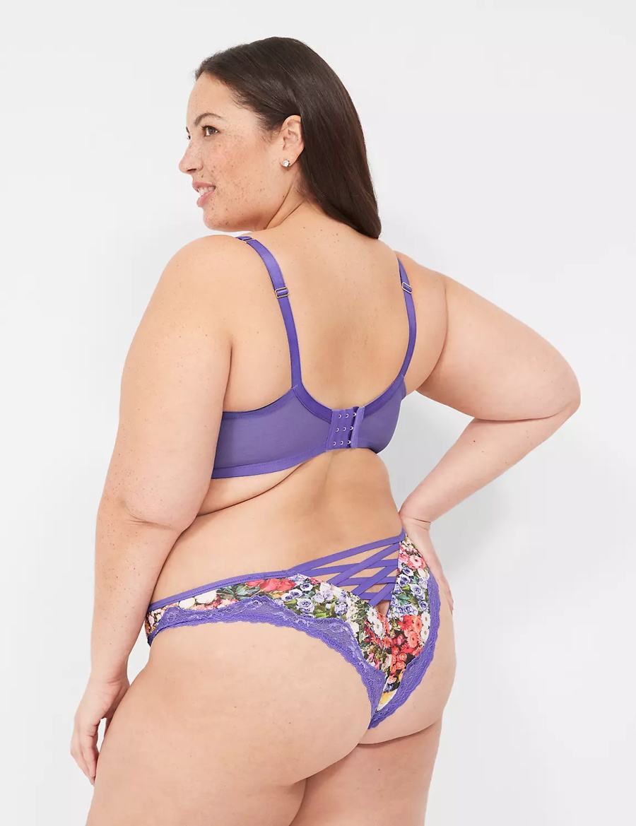 Women Lane Bryant Boost Balconette Bra Purple Multicolor | JIV4935SE