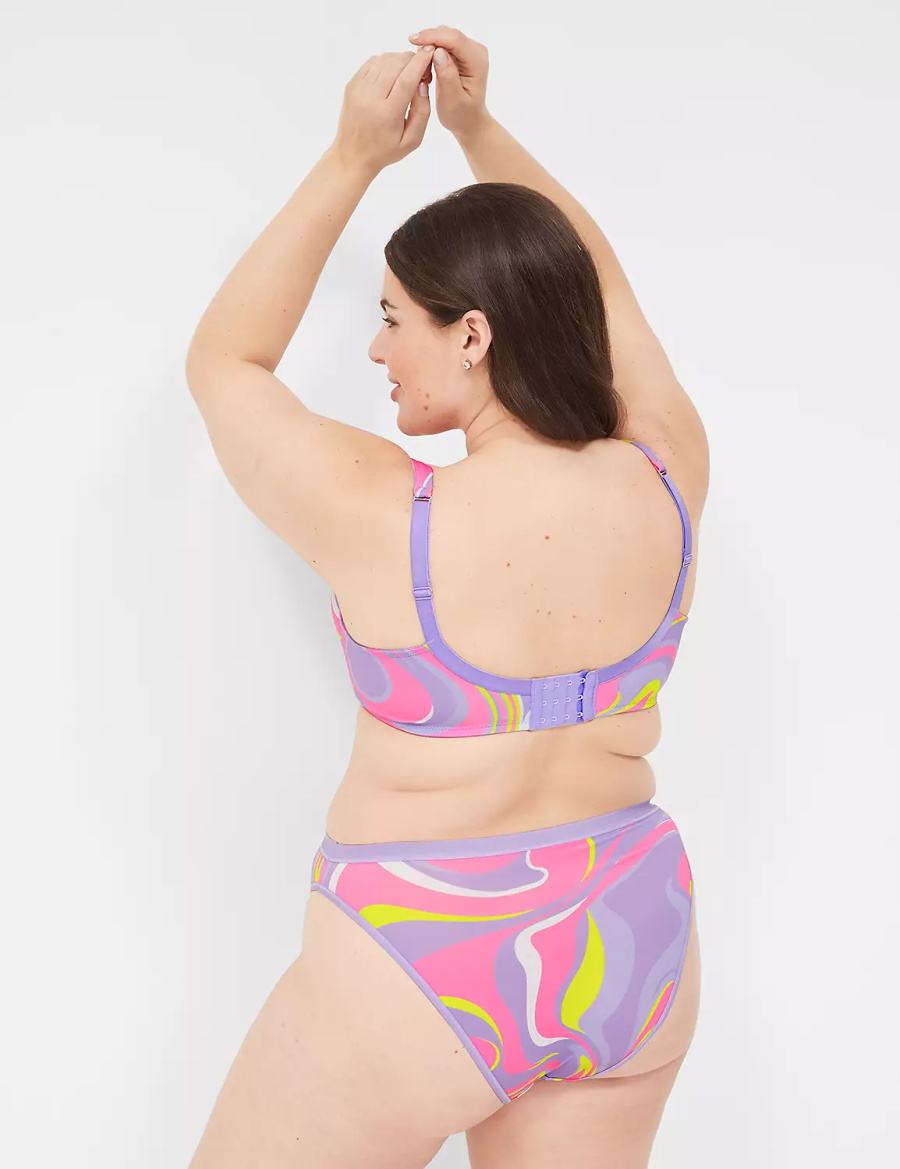 Women Lane Bryant Boost Plunge Bralettes Purple Multicolor | BRS9422CY