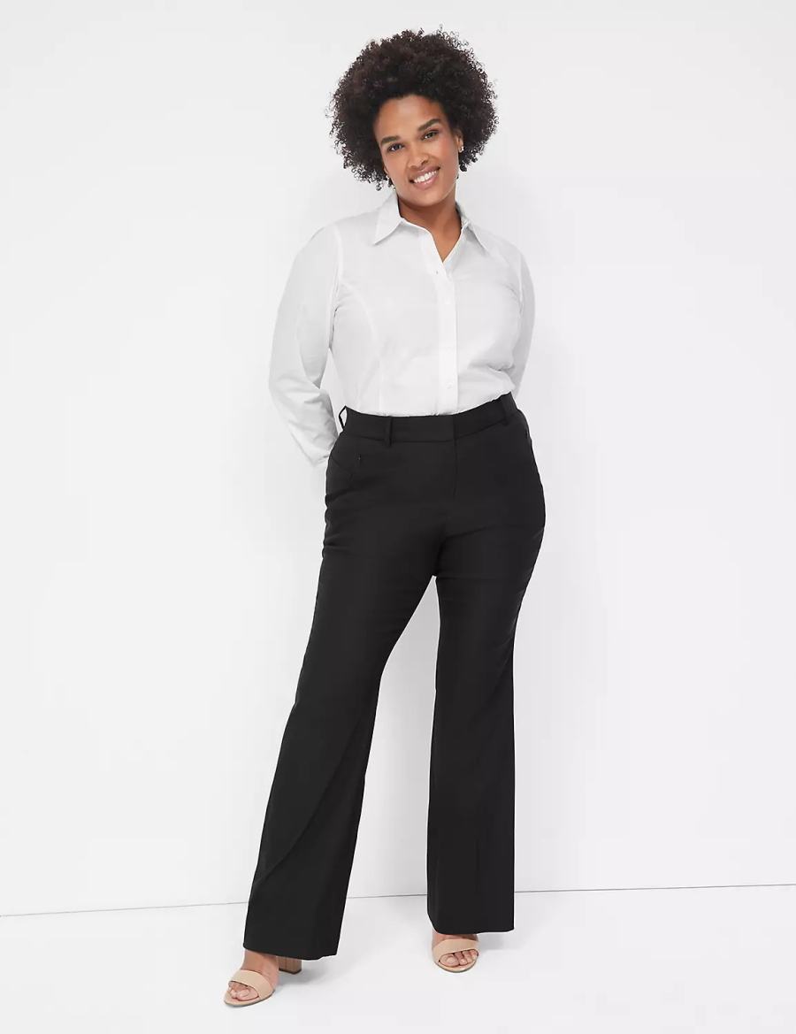Women Lane Bryant Boot 4-Season Pants Black | KBB8779GB