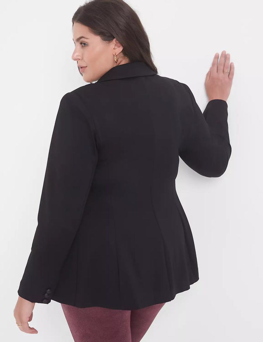 Women Lane Bryant Bryant Blazers Black | JDE6591MR