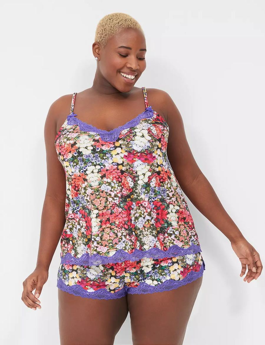 Women Lane Bryant Cami & Short Set Pajamas Multicolor | MQJ5547WN