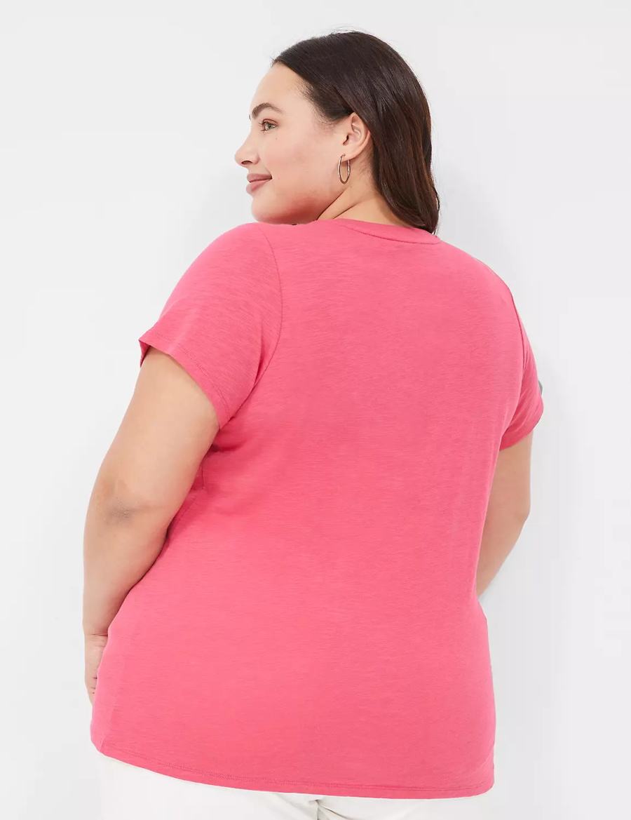 Women Lane Bryant Coca-Cola Graphic Tee T Shirts Pink | GFA367ZR