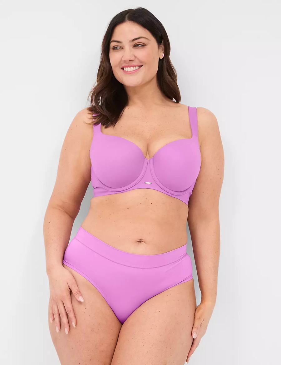 Women Lane Bryant Comfort Bliss Cheeky Panty Purple | TTU922MX
