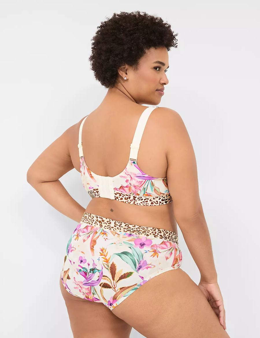 Women Lane Bryant Comfort Bliss Hipster Panty White Multicolor | GEG6267PK