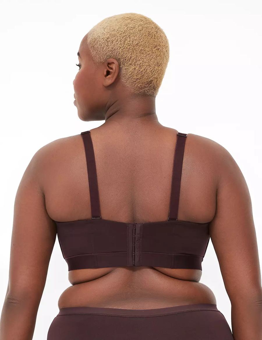 Women Lane Bryant Comfort Bliss Lightly Lined Multi-Way Strapless Bra Chocolate Purple | FRI2726TY