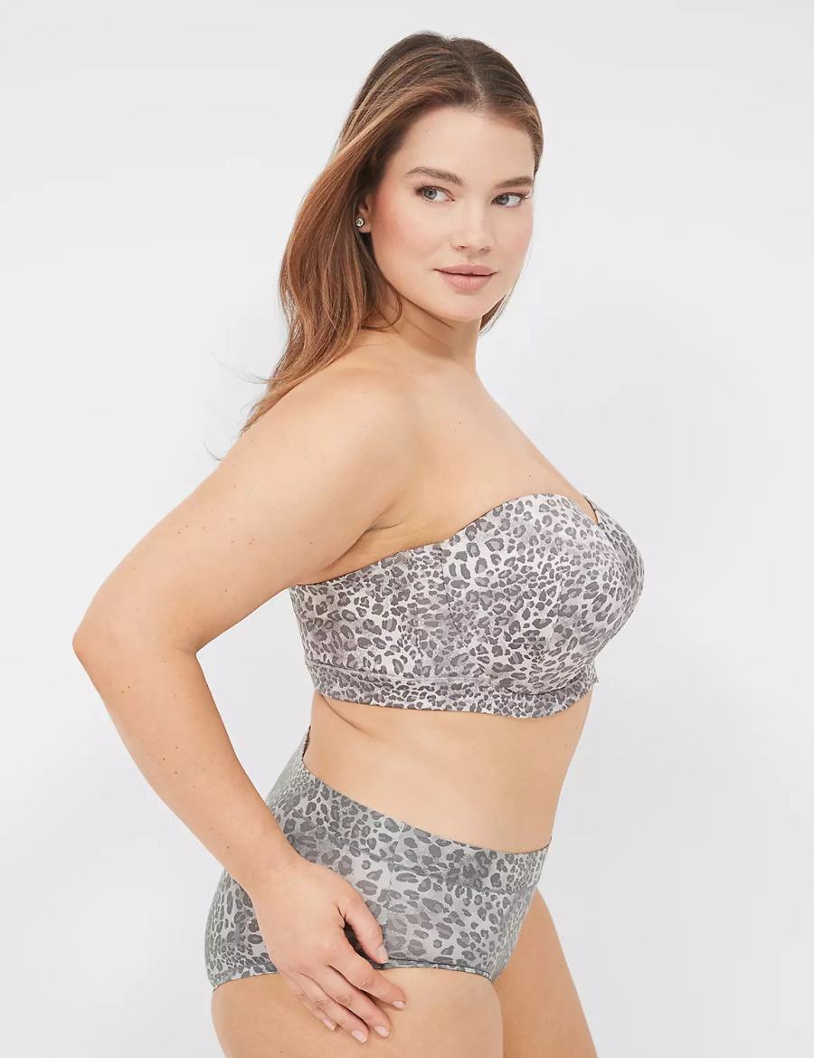 Women Lane Bryant Comfort Bliss Lightly Lined Multi-Way Strapless Bra Black Multicolor | MAU3923ER