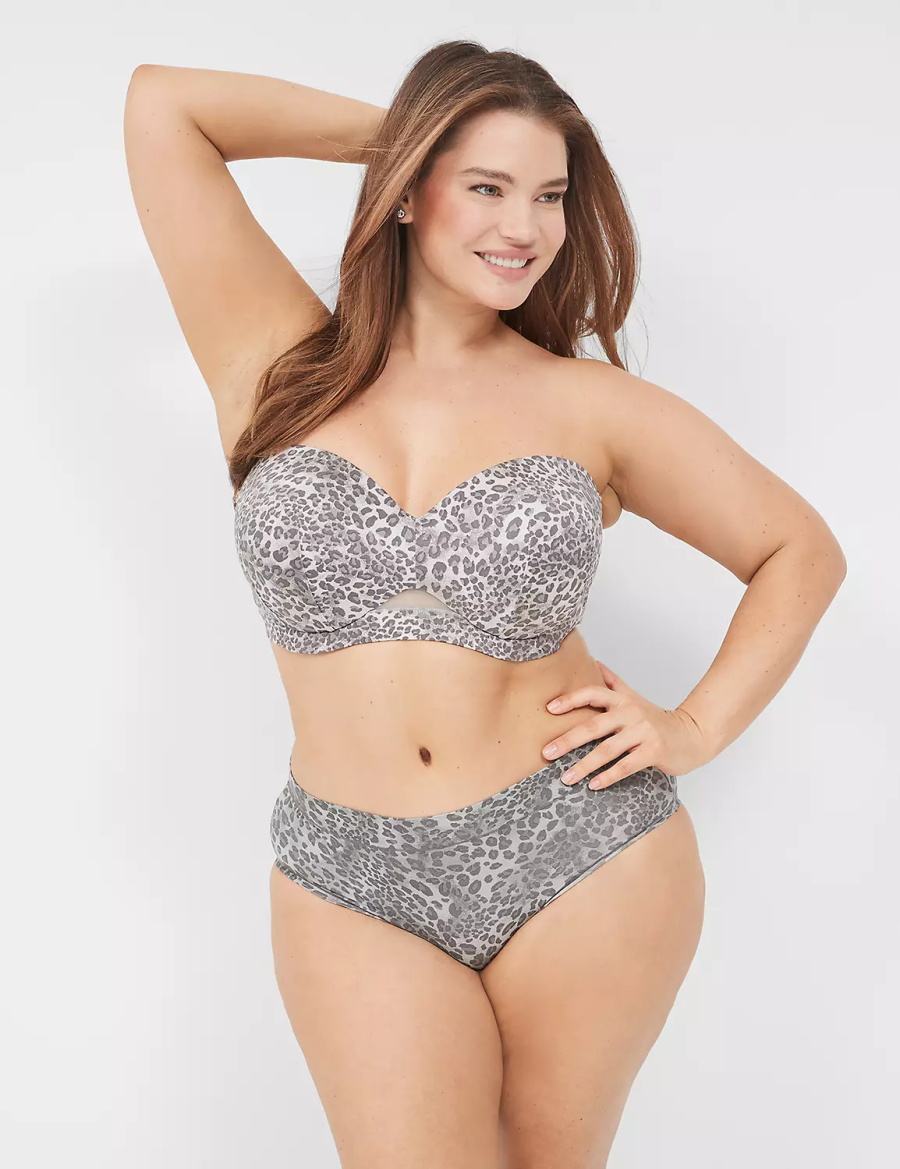 Women Lane Bryant Comfort Bliss Lightly Lined Multi-Way Strapless Bra Black Multicolor | MAU3923ER