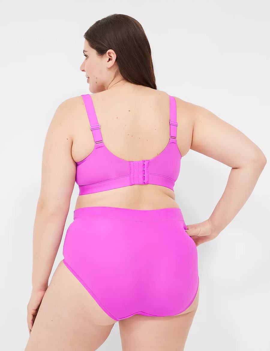 Women Lane Bryant Comfort Bliss Lightly Lined No-Wire Bralettes Light Purple | NGD4618OV