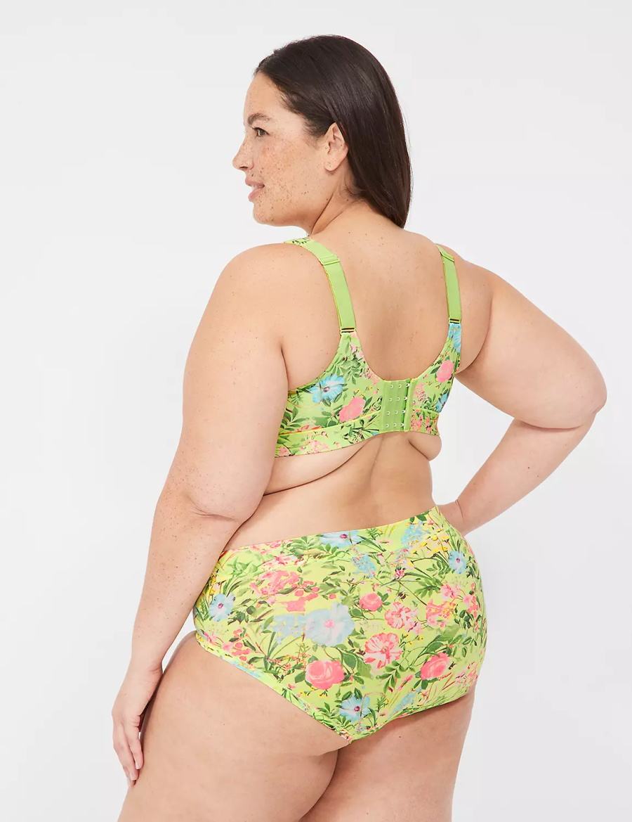 Women Lane Bryant Comfort Bliss Lightly Lined Plunge Bralettes Green | SVI9740SZ