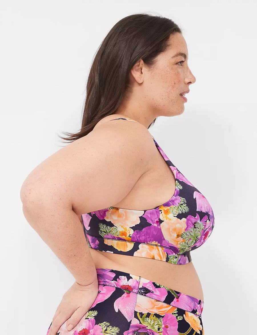 Women Lane Bryant Comfort Bliss Lightly Lined Full Coverage Bralettes Blue | COT6391OF