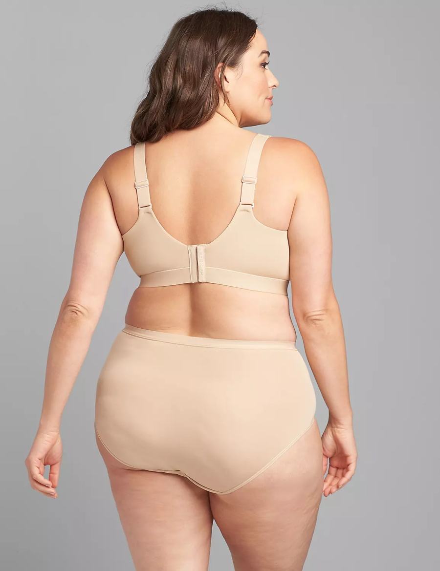 Women Lane Bryant Comfort Bliss Lightly Lined No-Wire Bralettes Beige | UDE5271ZX