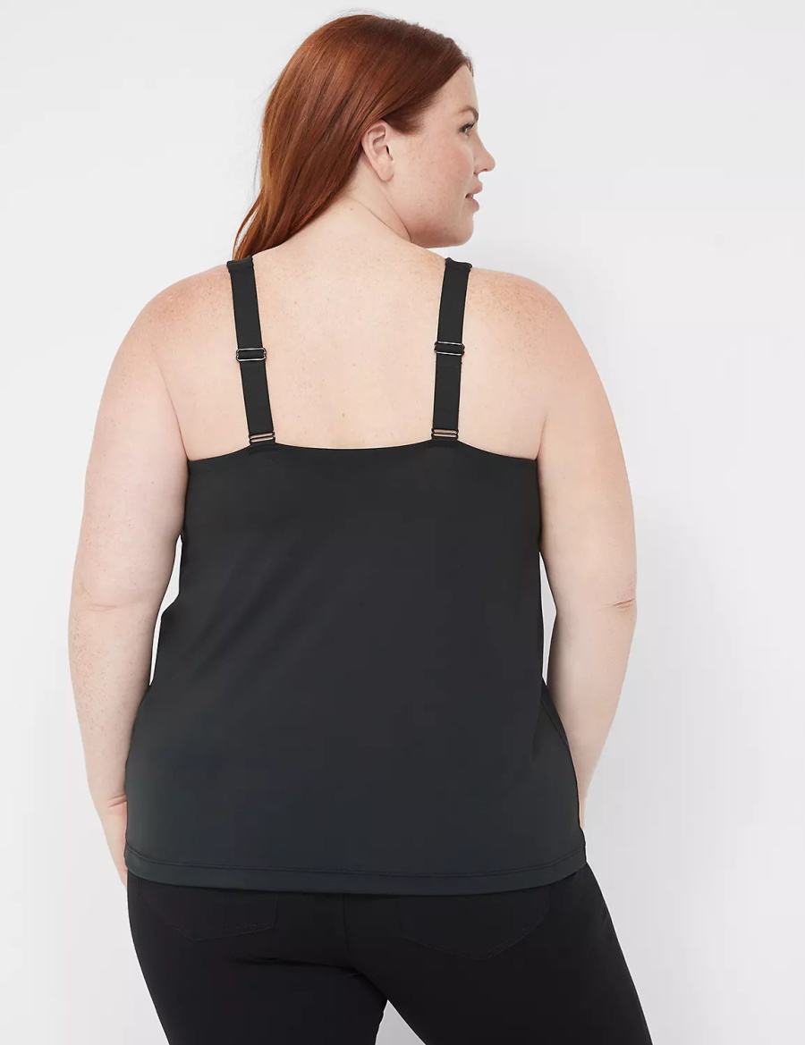 Women Lane Bryant Comfort Bliss Nursing Cami Bralettes Black | CDB4171ZC