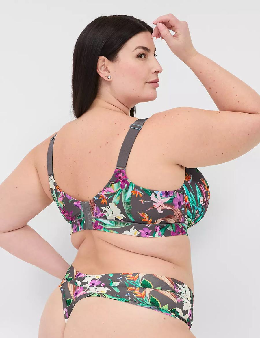 Women Lane Bryant Comfort Bliss Thong Panty Green Multicolor | LSQ5937KO