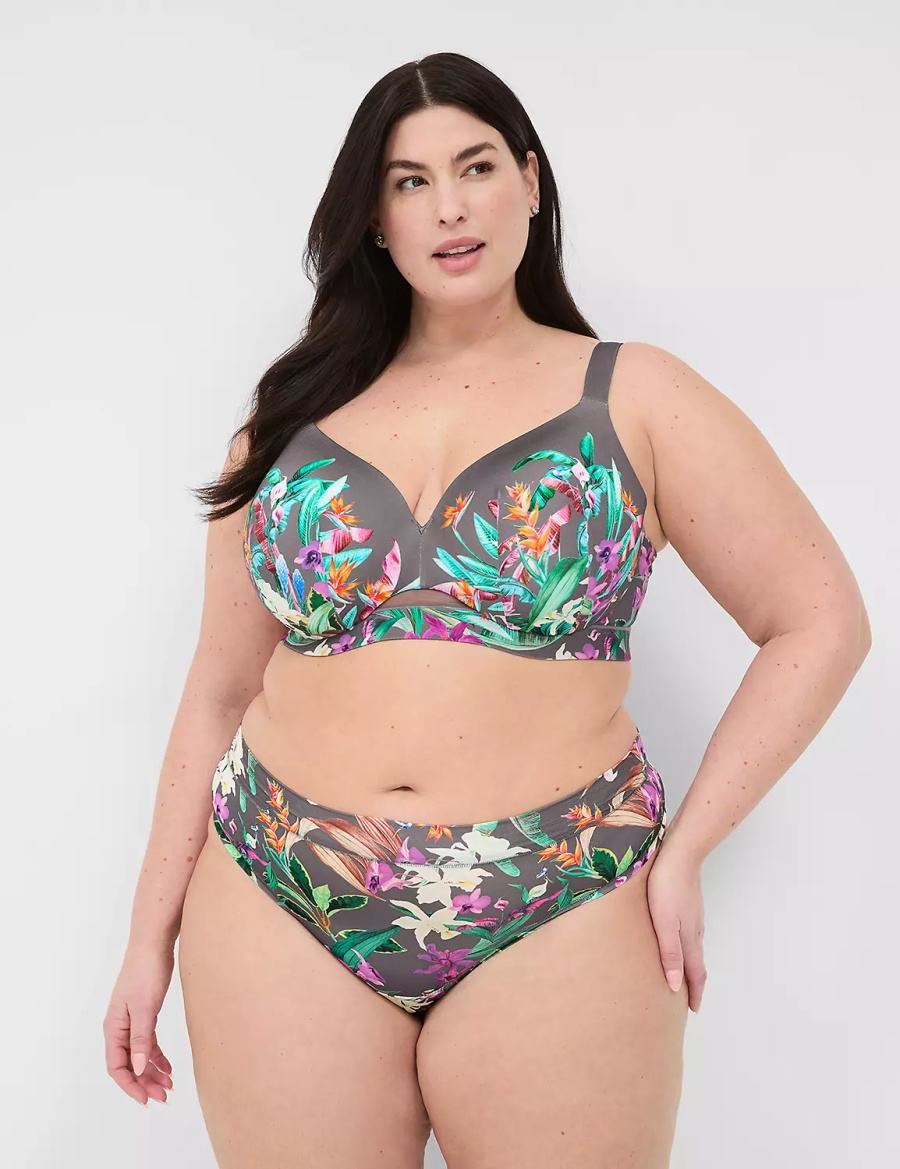 Women Lane Bryant Comfort Bliss Thong Panty Green Multicolor | LSQ5937KO