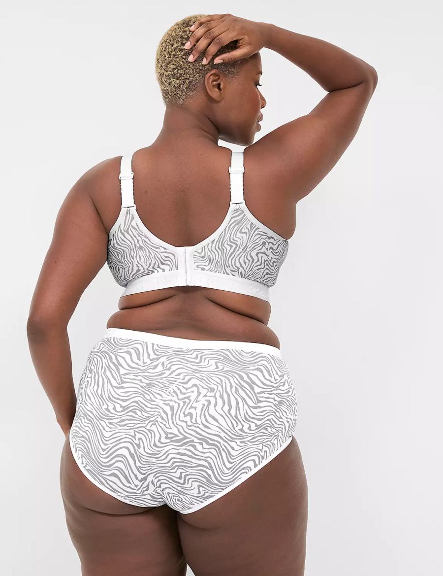 Women Lane Bryant Cotton Full Briefs White | YAQ4456BD