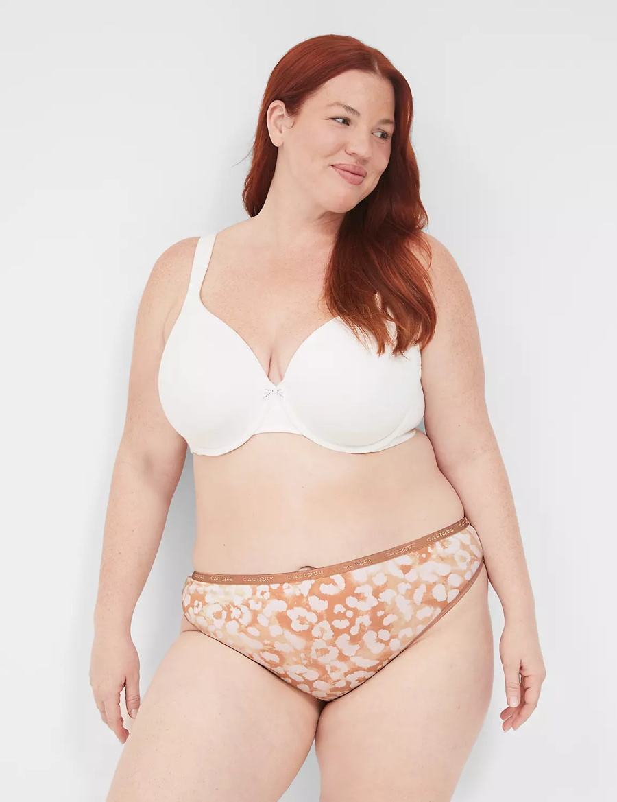 Women Lane Bryant Cotton Thong Panty Beige | PTF3258ZW