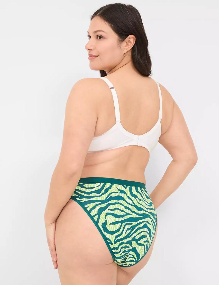 Women Lane Bryant Crush Cotton French Briefs Deep Turquoise | ZOY6994ZS