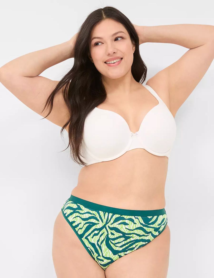 Women Lane Bryant Crush Cotton French Briefs Deep Turquoise | ZOY6994ZS