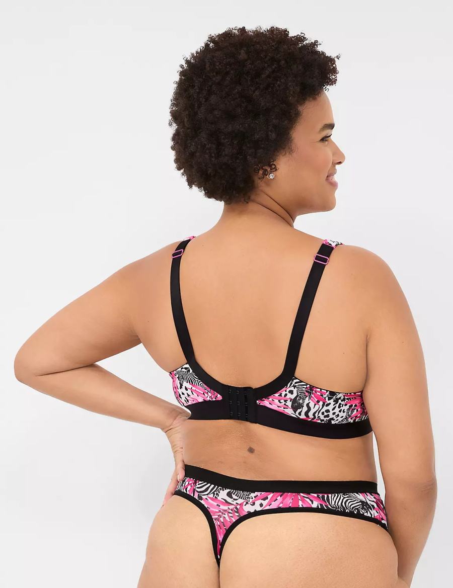 Women Lane Bryant Crush Microfiber French Thong Panty Pink | UOH1899UE
