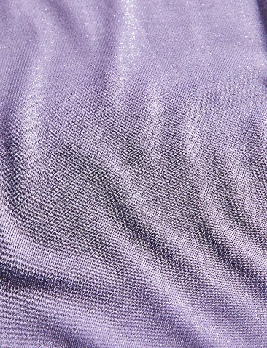 Women Lane Bryant Curved-Hem Perfect Sleeve Tee T Shirts Purple | VWL1636NV