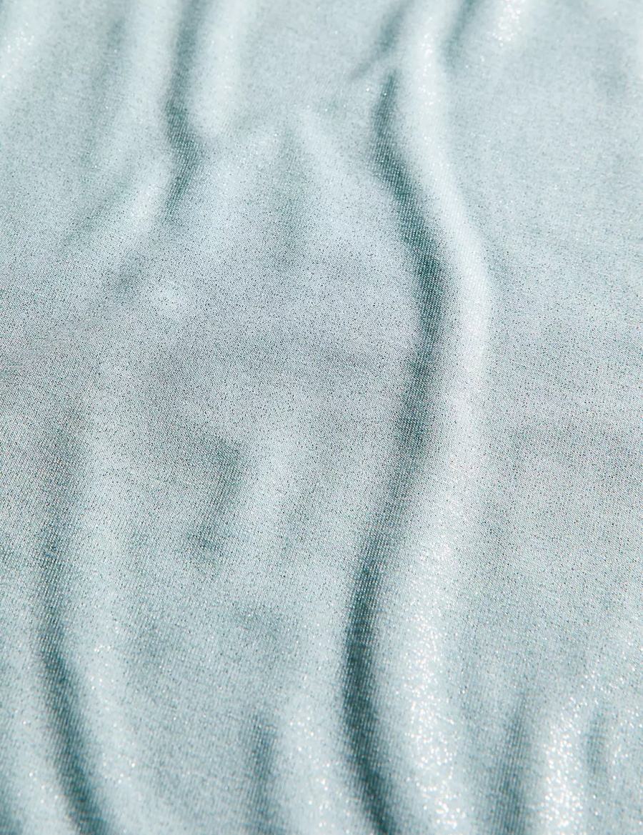 Women Lane Bryant Curved-Hem Perfect Sleeve Tee T Shirts Light Green | JJC8371NI