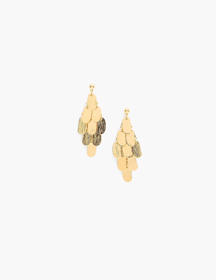Women Lane Bryant Dangle Chandelier Earrings Gold | OQT175NM