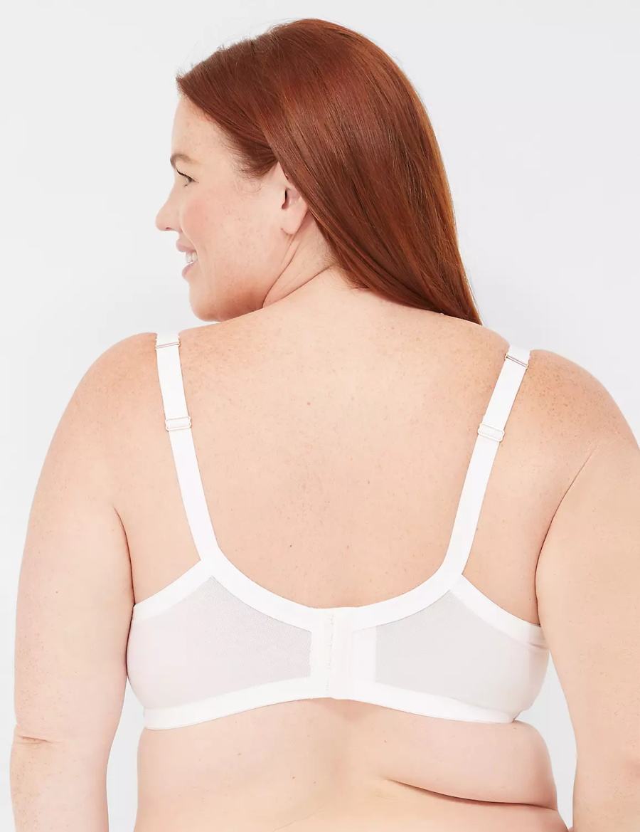Women Lane Bryant Digital Print Lace Boost Balconette Bra White | WFP5668WZ