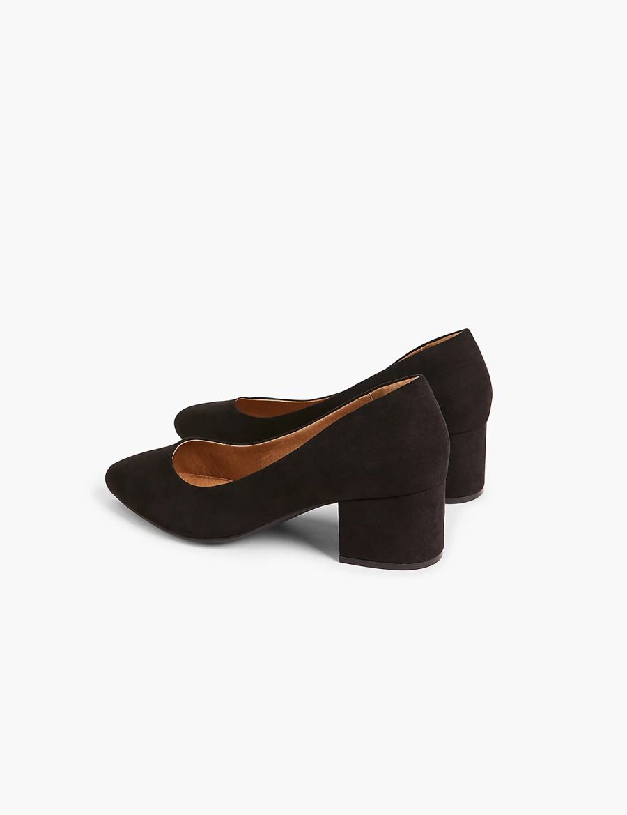 Women Lane Bryant Dream Cloud Block Heel Pumps Black | IOZ8628ZE
