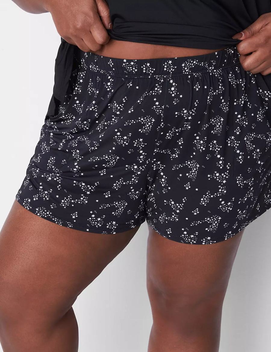 Women Lane Bryant DreamyCool Cami & Short PJ Set Pajamas Black | OHY2017JM