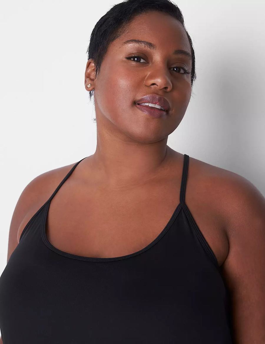 Women Lane Bryant DreamyCool Cami & Short PJ Set Pajamas Black | OHY2017JM