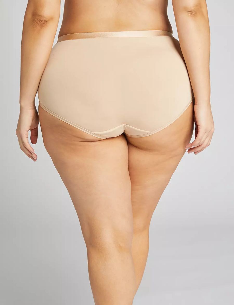 Women Lane Bryant Extra Soft Full Briefs Beige | ADI9454OU