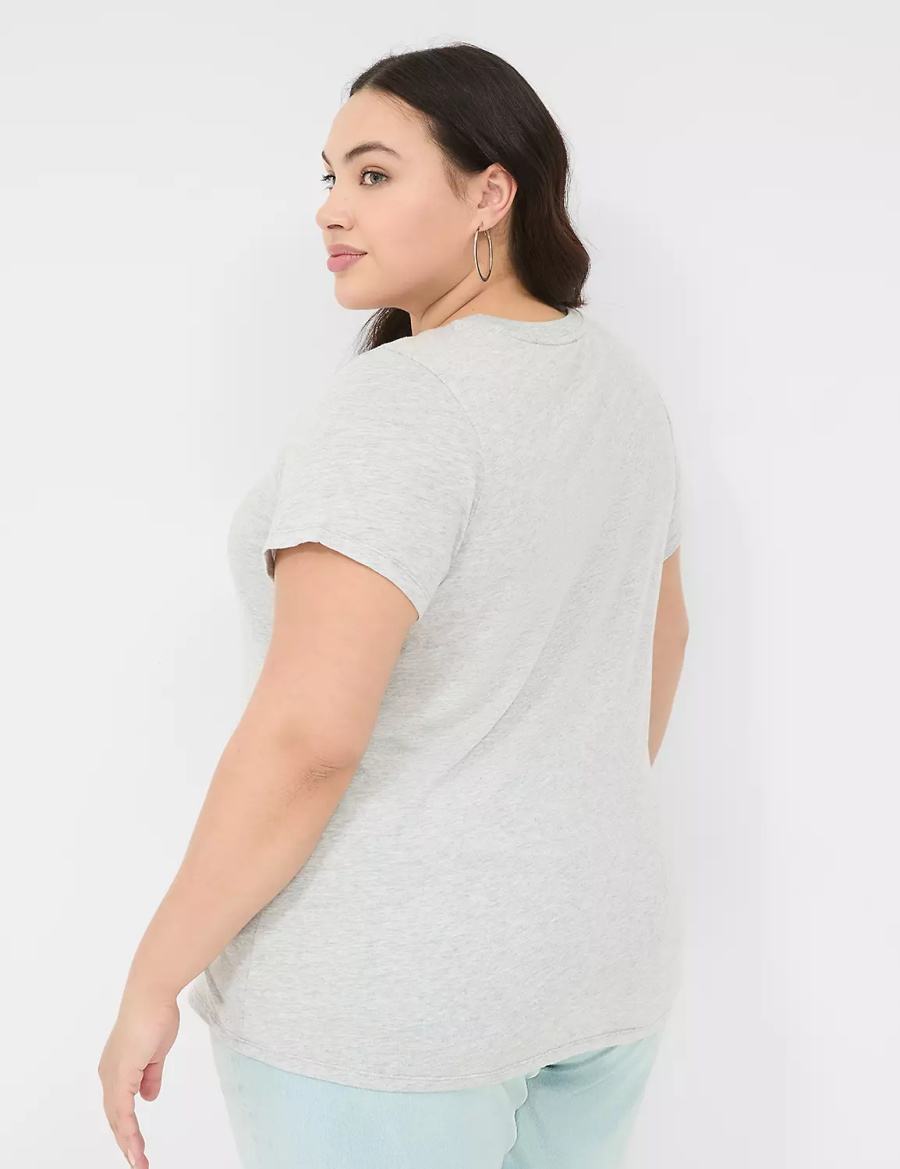 Women Lane Bryant Faith Graphic Tee Tank Top Grey | SYC323ZZ