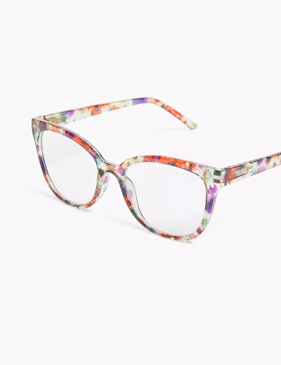 Women Lane Bryant Floral Cateye Reading Glasses Multicolor | QMB1286OI