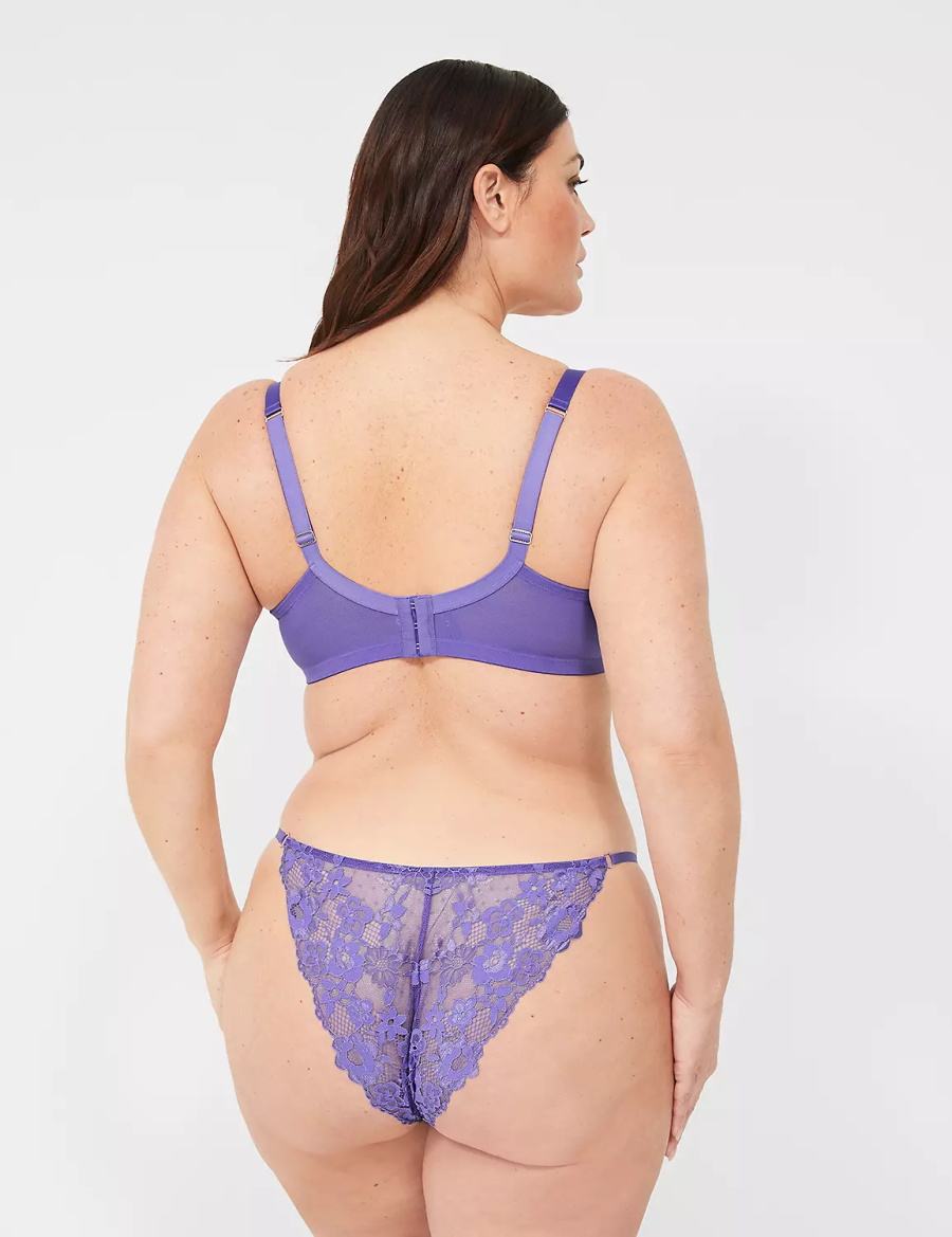 Women Lane Bryant French Balconette Bra Purple Multicolor | CPD7573CX