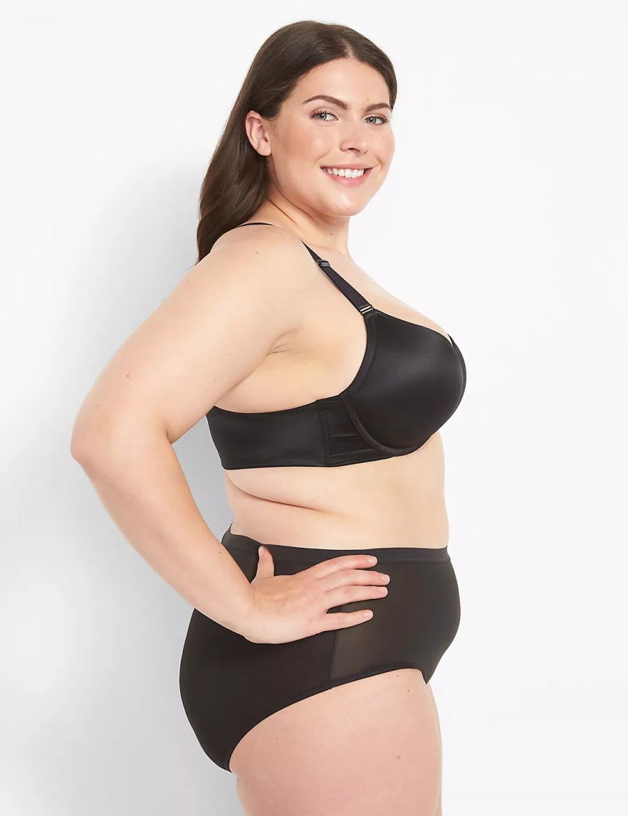 Women Lane Bryant Front-Close Boost Plunge Bralettes Black | FVB1832XH