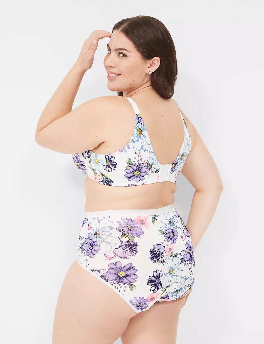 Women Lane Bryant Invisible Backsmoother Lightly Lined Balconette Bra White | WMP9483NU