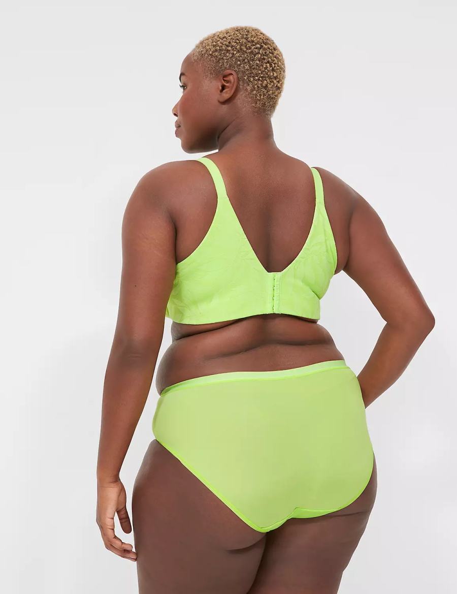 Women Lane Bryant Invisible Lace Backsmoother Full Coverage Bralettes Green | MUH9863YX