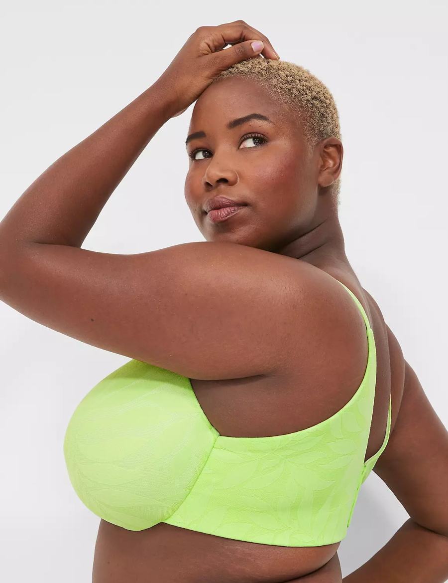 Women Lane Bryant Invisible Lace Backsmoother Full Coverage Bralettes Green | MUH9863YX