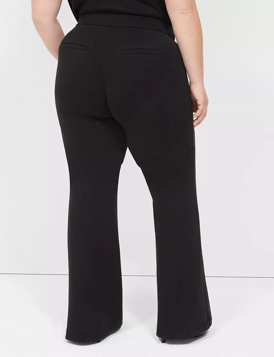 Women Lane Bryant Journey Knit Flare Pants Black | VHF7374PL