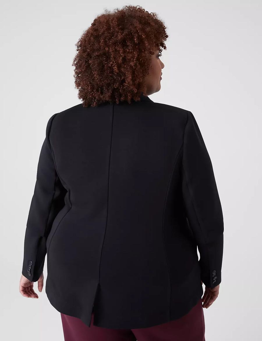 Women Lane Bryant Journey Knit With Zipper Pocket Jackets Black | LCF3726RH