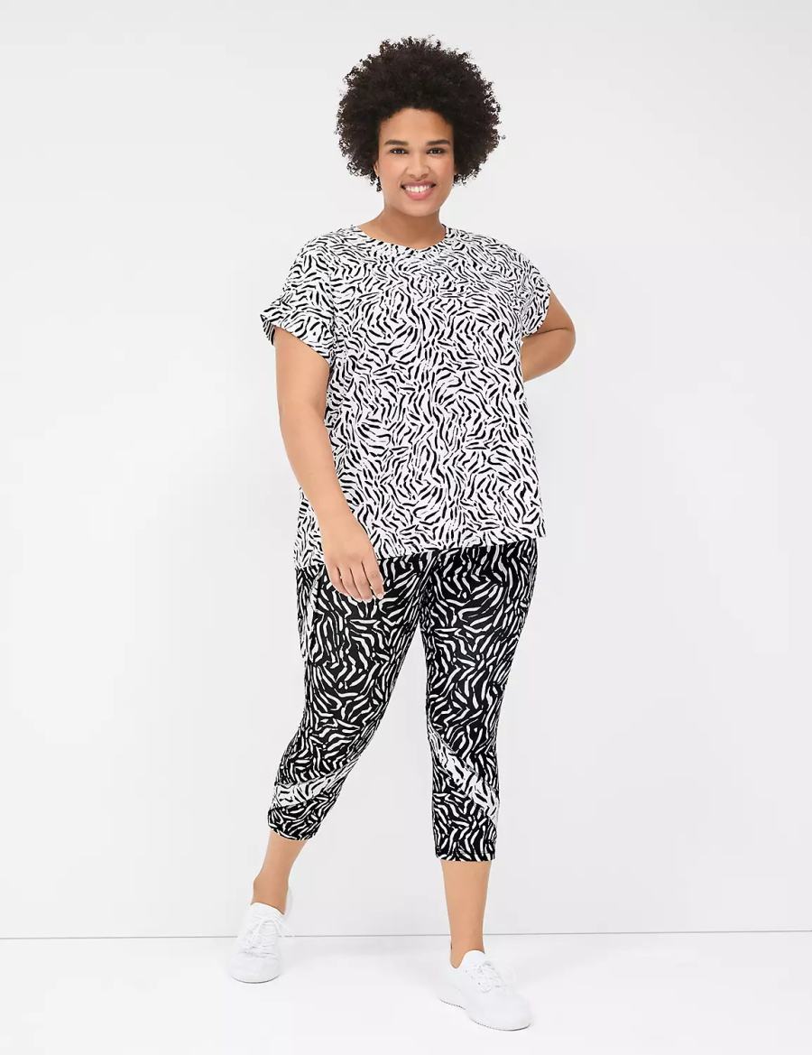 Women Lane Bryant LIVI Crew-Neck Recycled LIVI Soft Tee T Shirts White | OFQ1543IJ
