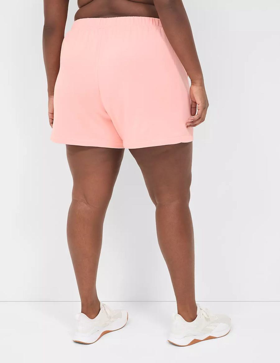Women Lane Bryant LIVI French Terry Shorts Pink | IMI6673RB