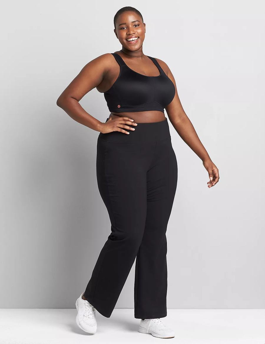 Women Lane Bryant LIVI High-Impact Wicking Underwire Sports Bra Black | TNV189VP